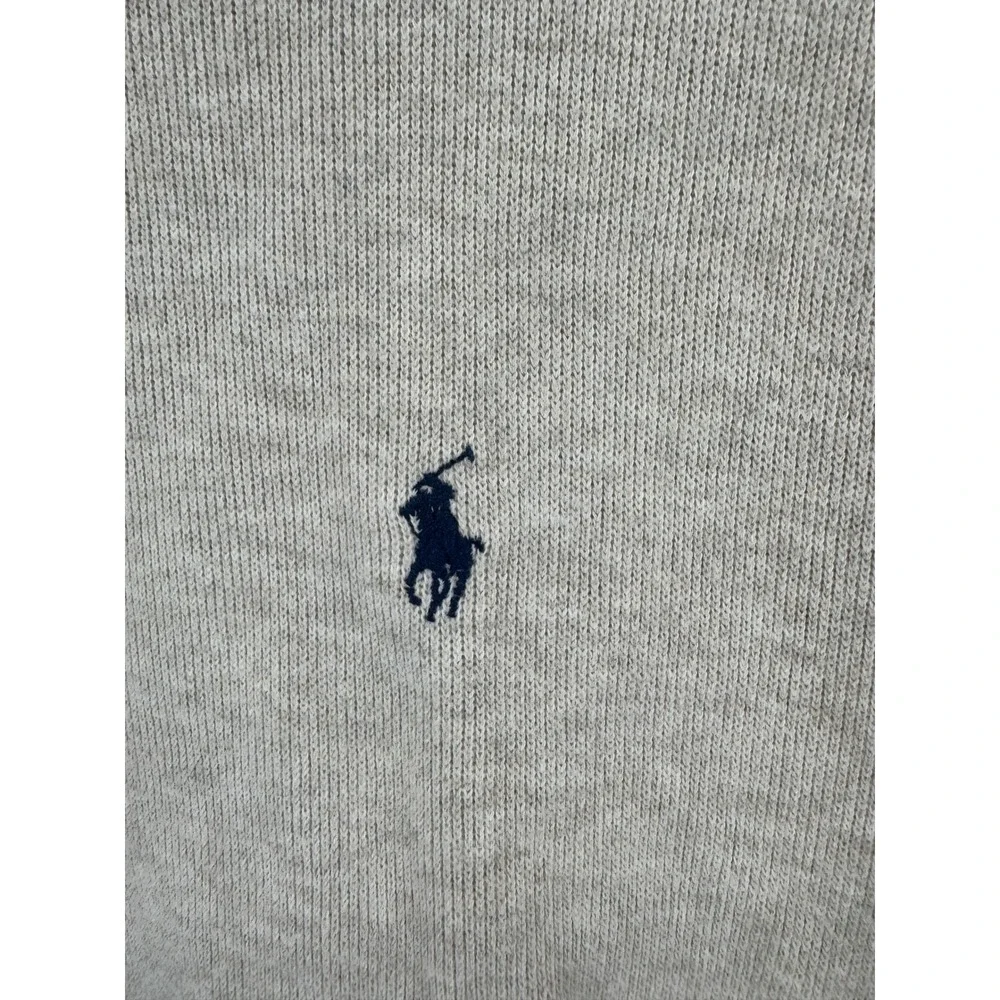 Polo Ralph Lauren Quarter Zip‎ Pullover Sweater XL Mens Beige Oatmeal Cotton